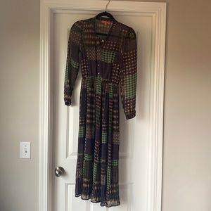 ModCloth oxford print midi dress